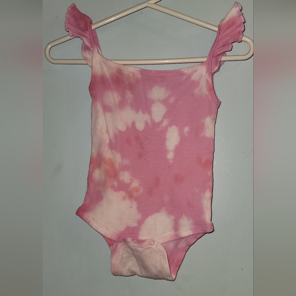 Little star organic ruffle strap onesie 6 / 9 months tye dye tie